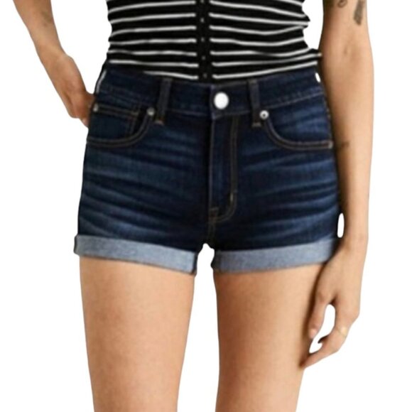American Eagle Super Hi-Rise Shortie Jeans Shorts - Picture 1 of 5